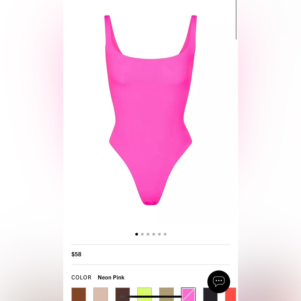 Skims Fits Everybody Square Neck Bodysuit
